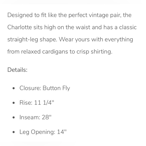 CITIZENS OF HUMANITY Charlotte Hi-Rise Straight Distressed 29 - Picture 5 of 12